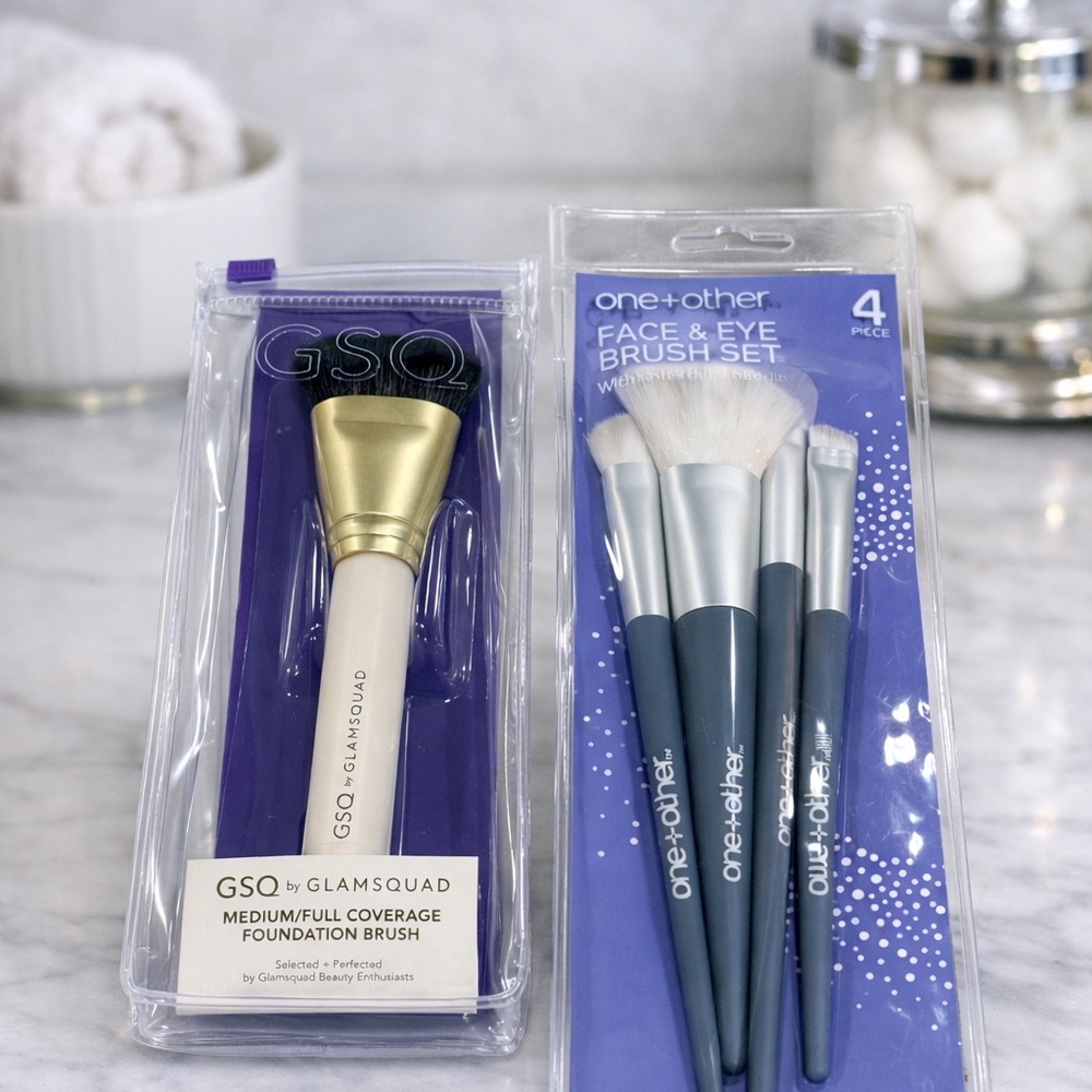 GSQ by GLAMSQUAD Foundation Brush and one+other Face Brush Set NEW